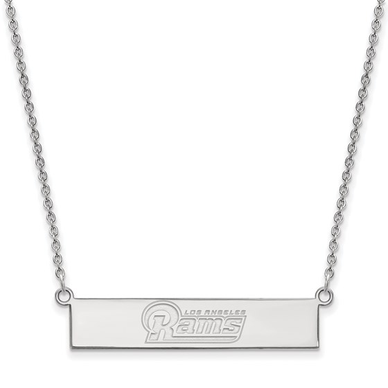 Sterling Silver Los Angeles Rams Small Bar Necklace Sterling Silver Los Angeles Rams Small Bar Necklace